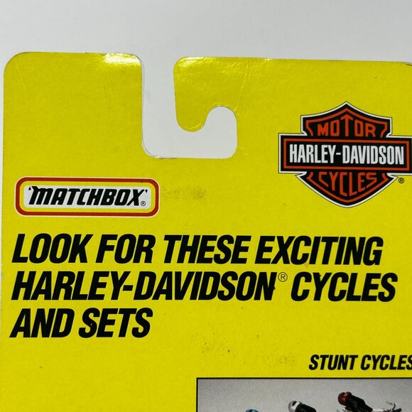 NWB 1992 Matchbox Harley Davidson Low Rider Motorcycle Die Cast Metal Blue 76245 - Picture 7 of 10
